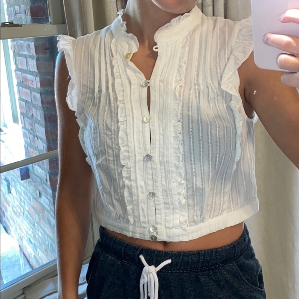 White Button Down Top - image 1